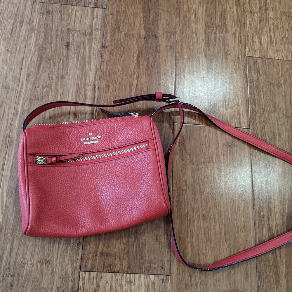 Kate spade red leather purse